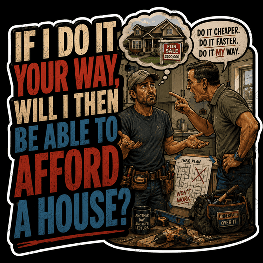 If I do it your way will I then be able to afford a house sticker
